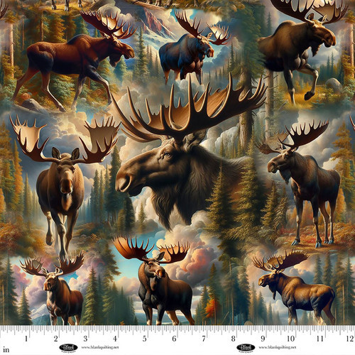 Blank Quilting - Wilderness Song Digital 4177-39 Brown Moose | SOLD BY THE HALF-YARD